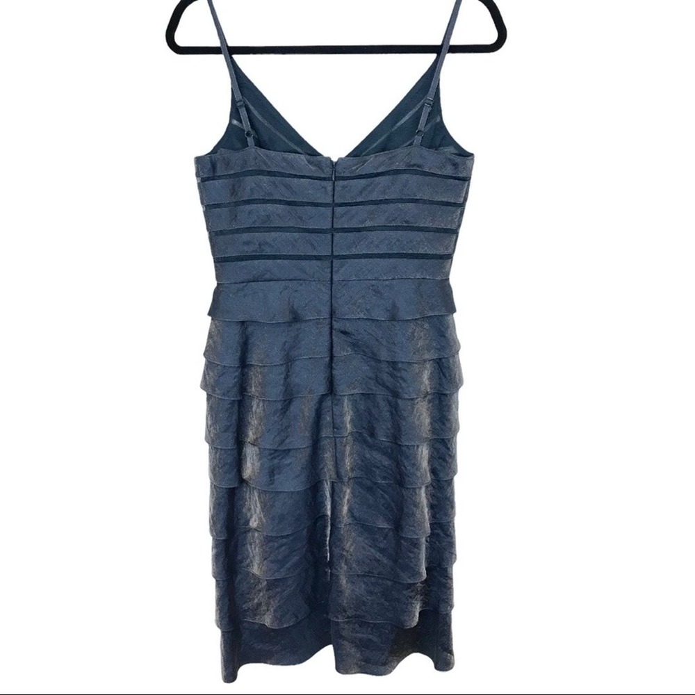 Adrianna Papell Occasions Tiered Ruffle Evening Cocktail Dress Sz 4 - Picture 11 of 13